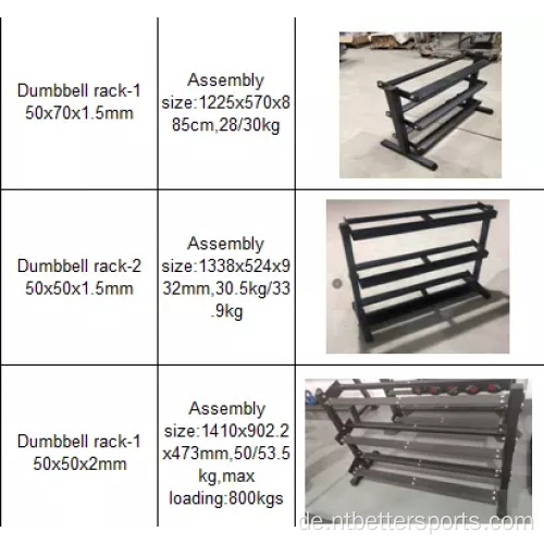 Fitness-Fitness von Fitnessgeräten Dreischicht Gummi-Rack